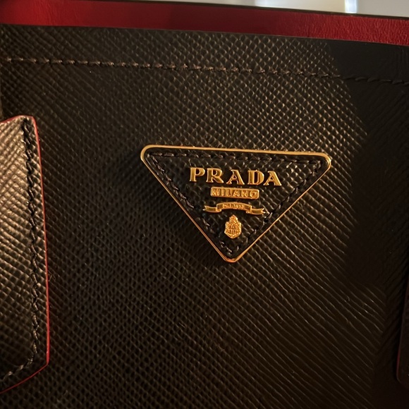 Small Saffiano Leather Double Prada Bag - Picture 3 of 6